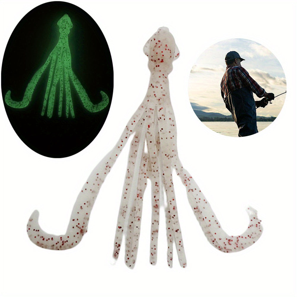 4pcs Luminous Soft Octopus Bait for Saltwater Fishing