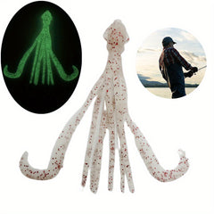 4pcs Luminous Soft Octopus Bait for Saltwater Fishing