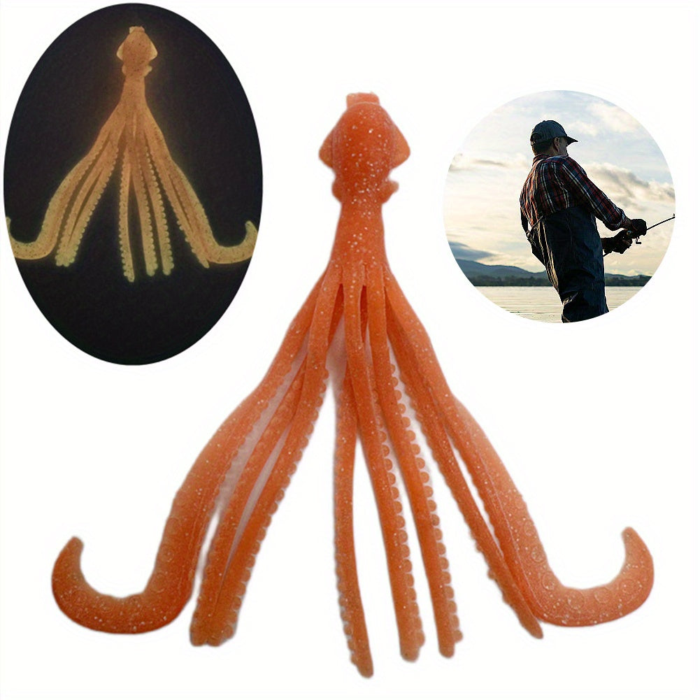 4pcs Luminous Soft Octopus Bait for Saltwater Fishing