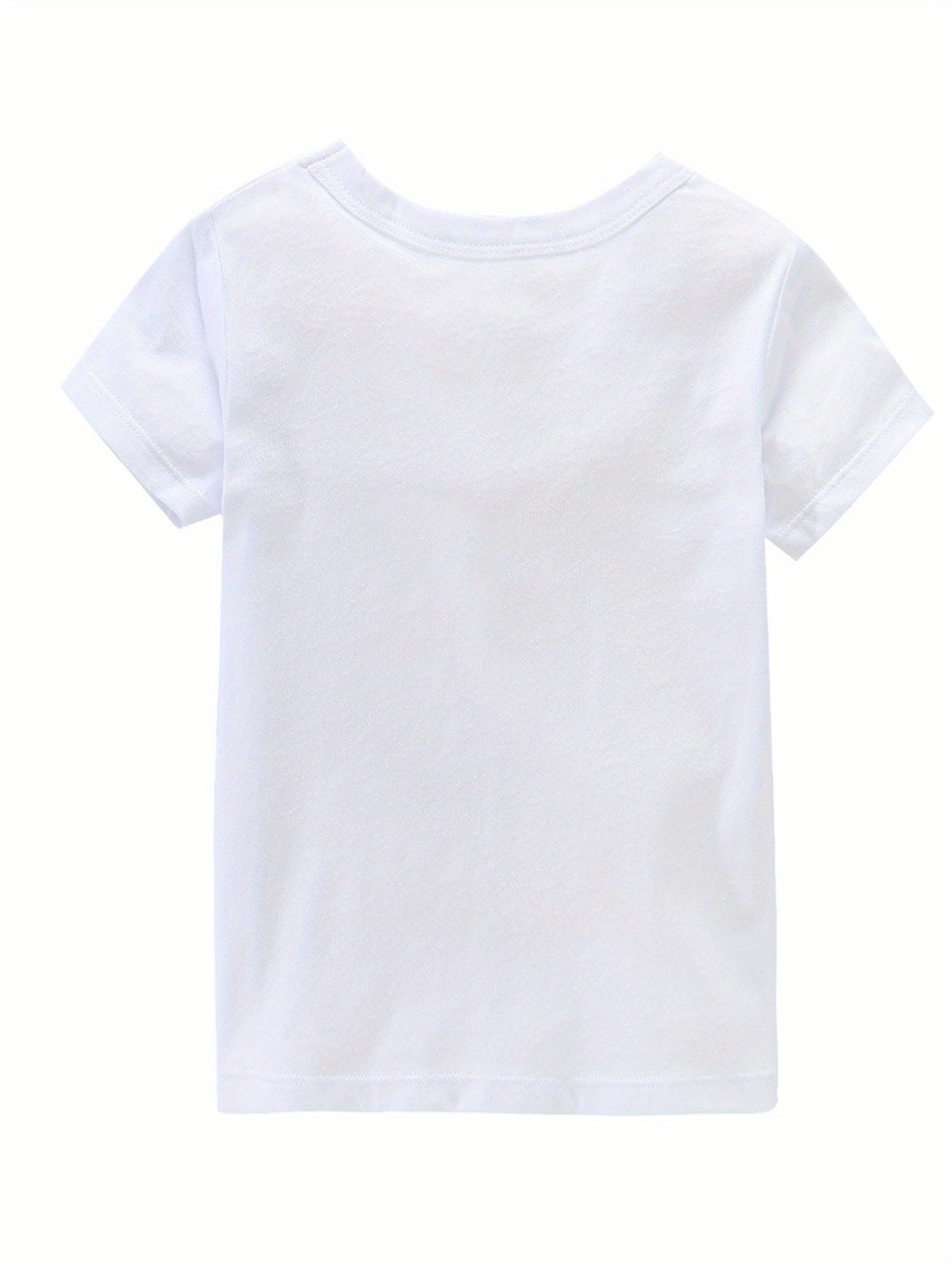 I Love My Grandpa Print Girl's Cotton T-shirt Summer Tee