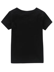 Gamer Print Girl's Cotton T shirt Casual Slight Stretch Tee