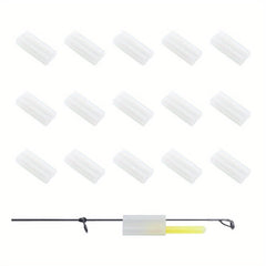 30pcs Fishing Glow Stick Clips Rod Tip Glow Stick Fixed