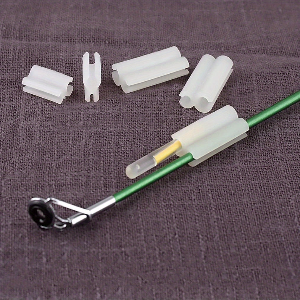 30pcs Fishing Glow Stick Clips Rod Tip Glow Stick Fixed