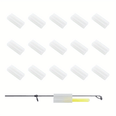 30pcs Fishing Glow Stick Clips Rod Tip Glow Stick Fixed
