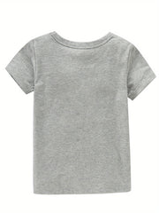 I Love My Grandpa Print Girl's Cotton T-shirt Summer Tee