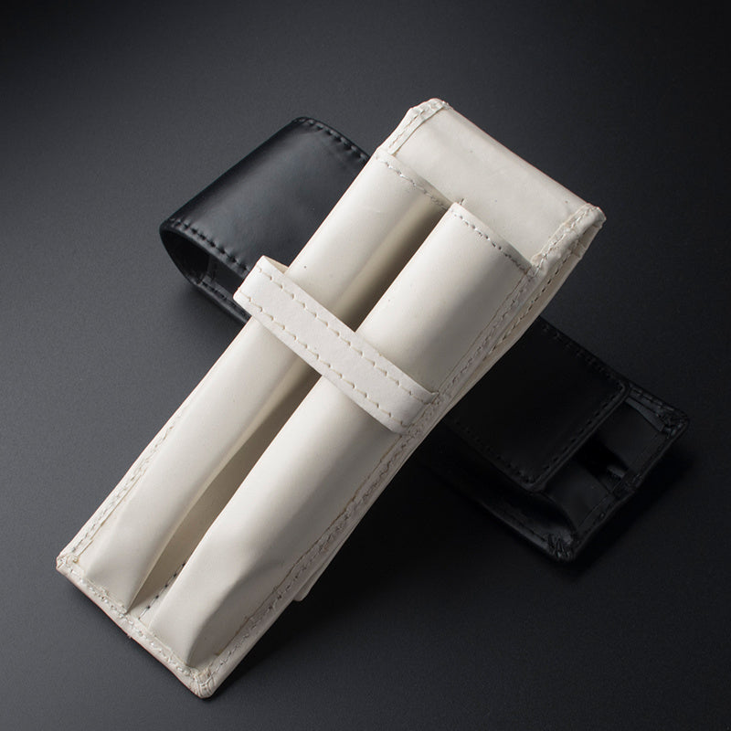 PU Fountain Pen Case Pencil Bag For 2 Pens Pen Holder Pouch Office Business Gift