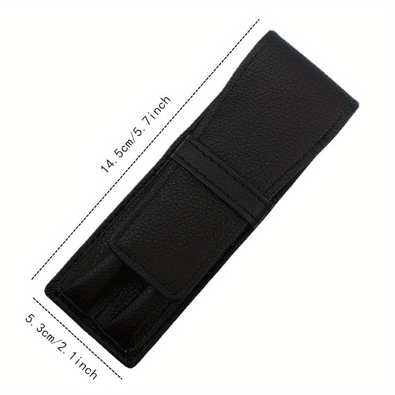 PU Fountain Pen Case Pencil Bag For 2 Pens Pen Holder Pouch Office Business Gift