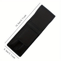 PU Fountain Pen Case Pencil Bag For 2 Pens Pen Holder Pouch Office Business Gift