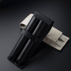 PU Fountain Pen Case Pencil Bag For 2 Pens Pen Holder Pouch Office Business Gift