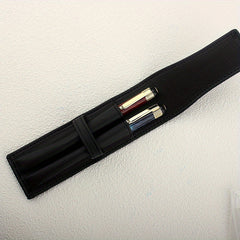 PU Fountain Pen Case Pencil Bag For 2 Pens Pen Holder Pouch Office Business Gift