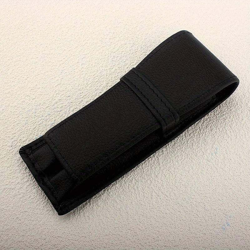 PU Fountain Pen Case Pencil Bag For 2 Pens Pen Holder Pouch Office Business Gift