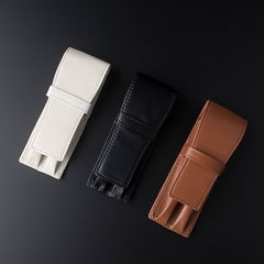 PU Fountain Pen Case Pencil Bag For 2 Pens Pen Holder Pouch Office Business Gift