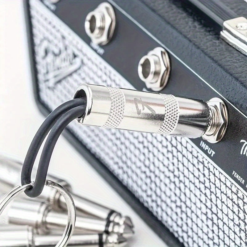 Wall Mounted KeyHook Guitar Plug Keychain Self Adhesive Key Holder Set