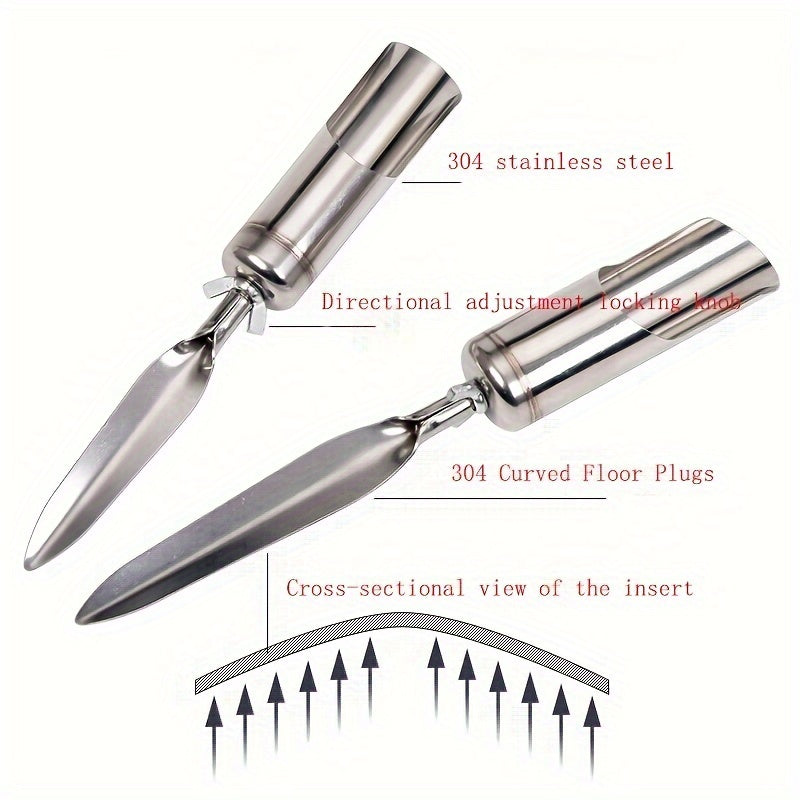 Stainless Steel Fishing Rod Holder Ground Support Bracket Outdoor Tool