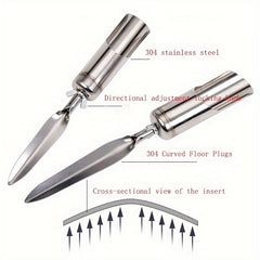 Stainless Steel Fishing Rod Holder Ground Support Bracket Outdoor Tool