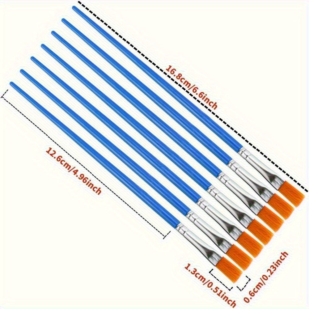 20pcs High Nylon Flat Paint Brushes Set for Watercolor and Artist Painting