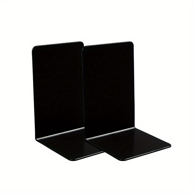 2pcs Acrylic Bookends L shaped Desktop Book Storage Decoration