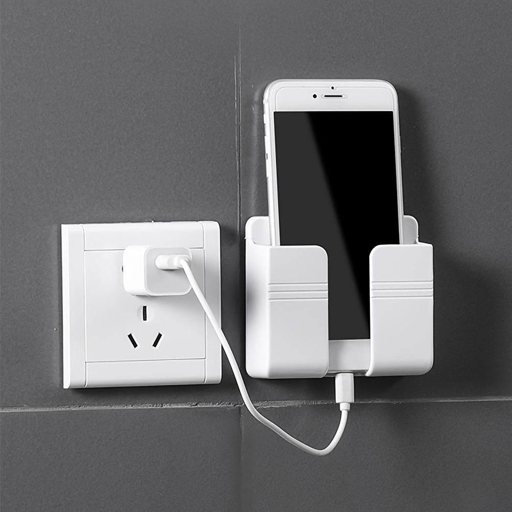 Wall Mount Stand & Storage Box for Mobile Phone & Remote Control