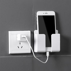 Wall Mount Stand & Storage Box for Mobile Phone & Remote Control