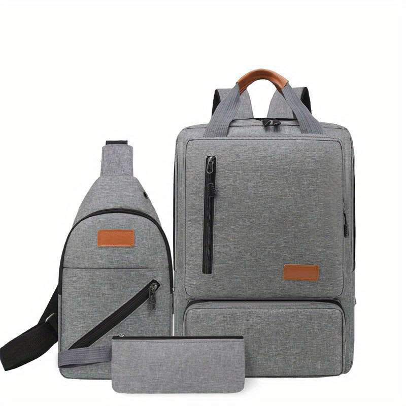 British Style Backpack 3-Piece Set