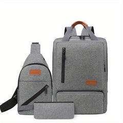 British Style Backpack 3-Piece Set