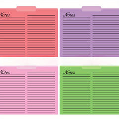 5pcs Colored Manila Folders Expand File Bags