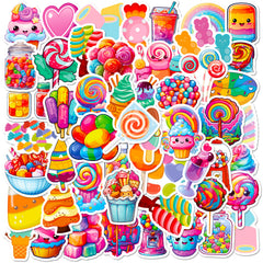 40pcs Colorful Candy Lollipop DIY Decorative Stickers Waterproof