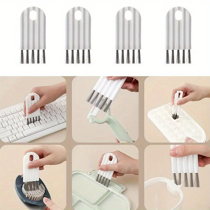 4pcs Flexible Keyboard Cleaning Brush Cup Cover Groove Gap Supplies