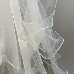 Ivory Tulle Bridal Veil Cape Shawl for Women