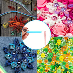 4pcs Paper Quilling Tools Slotted Kit Rolling Curling Needle Pen Rose