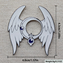 Enamel Star Moon Feather Brooch Men's Fashion Jewelry