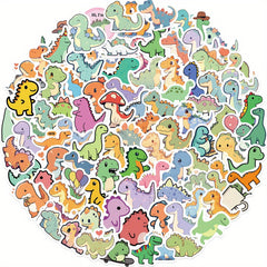 100pcs Dinosaur Vinyl Sticker Animal Decoration DIY Waterproof Sticker