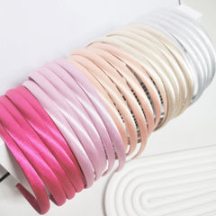 25pcs Satin Skinny Headband Head Hoop Nonslip Hair Band for Women Girls
