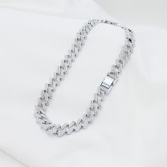 Cuban Link Rhinestone Chain Necklace