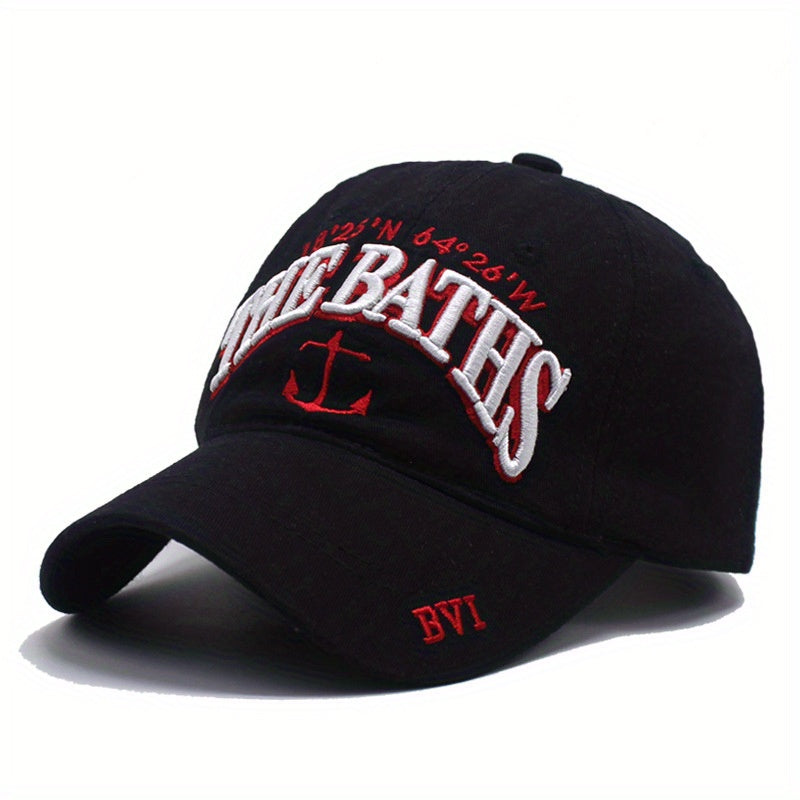 Vintage Anchor Embroidery Baseball Cap Classic Dad Hat