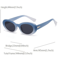 Oval Vintage Sunglasses Round Lens Small Frame Sunglasses