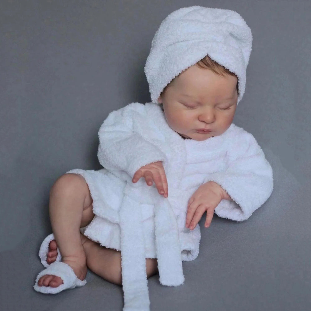 20" Soft Asleep Reborn Doll Light Beige w/Visible Veins Bebe Toy