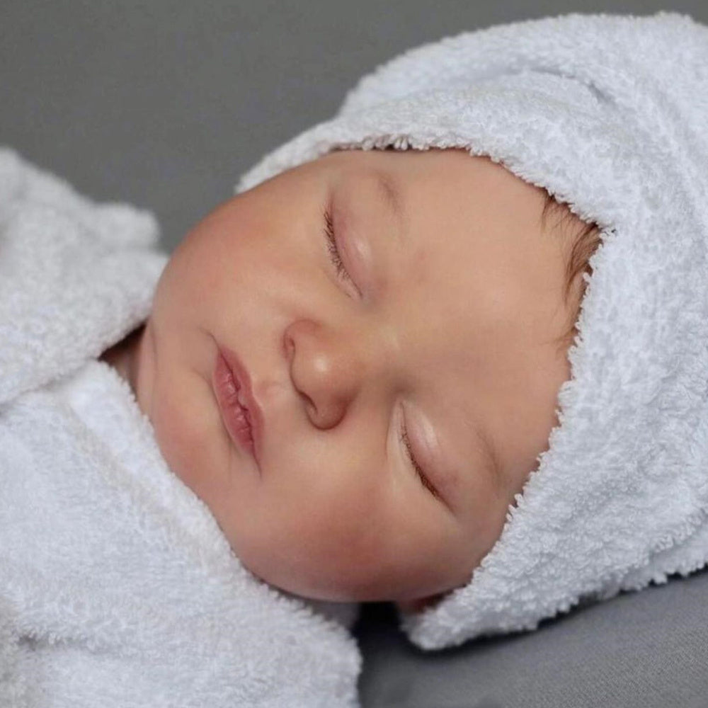 20" Soft Asleep Reborn Doll Light Beige w/Visible Veins Bebe Toy