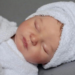 20" Soft Asleep Reborn Doll Light Beige w/Visible Veins Bebe Toy