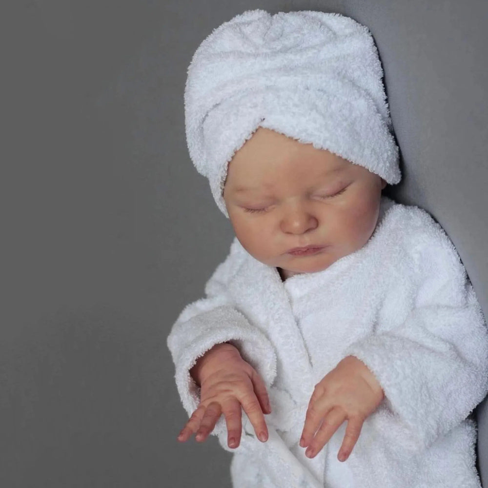 20" Soft Asleep Reborn Doll Light Beige w/Visible Veins Bebe Toy