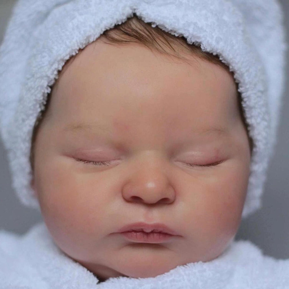 20" Soft Asleep Reborn Doll Light Beige w/Visible Veins Bebe Toy