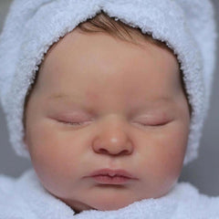 20" Soft Asleep Reborn Doll Light Beige w/Visible Veins Bebe Toy