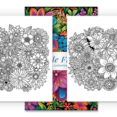 22 Page Flowers Adult Coloring Book - Stress Relieving Activity