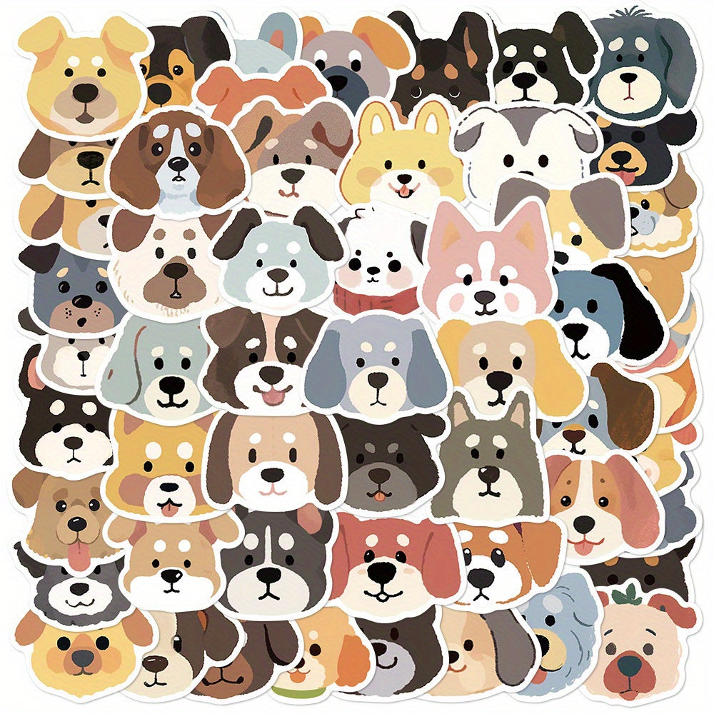 55pcs Dog Meme Sticker Pack Waterproof Cartoon Decals for DIY Projects