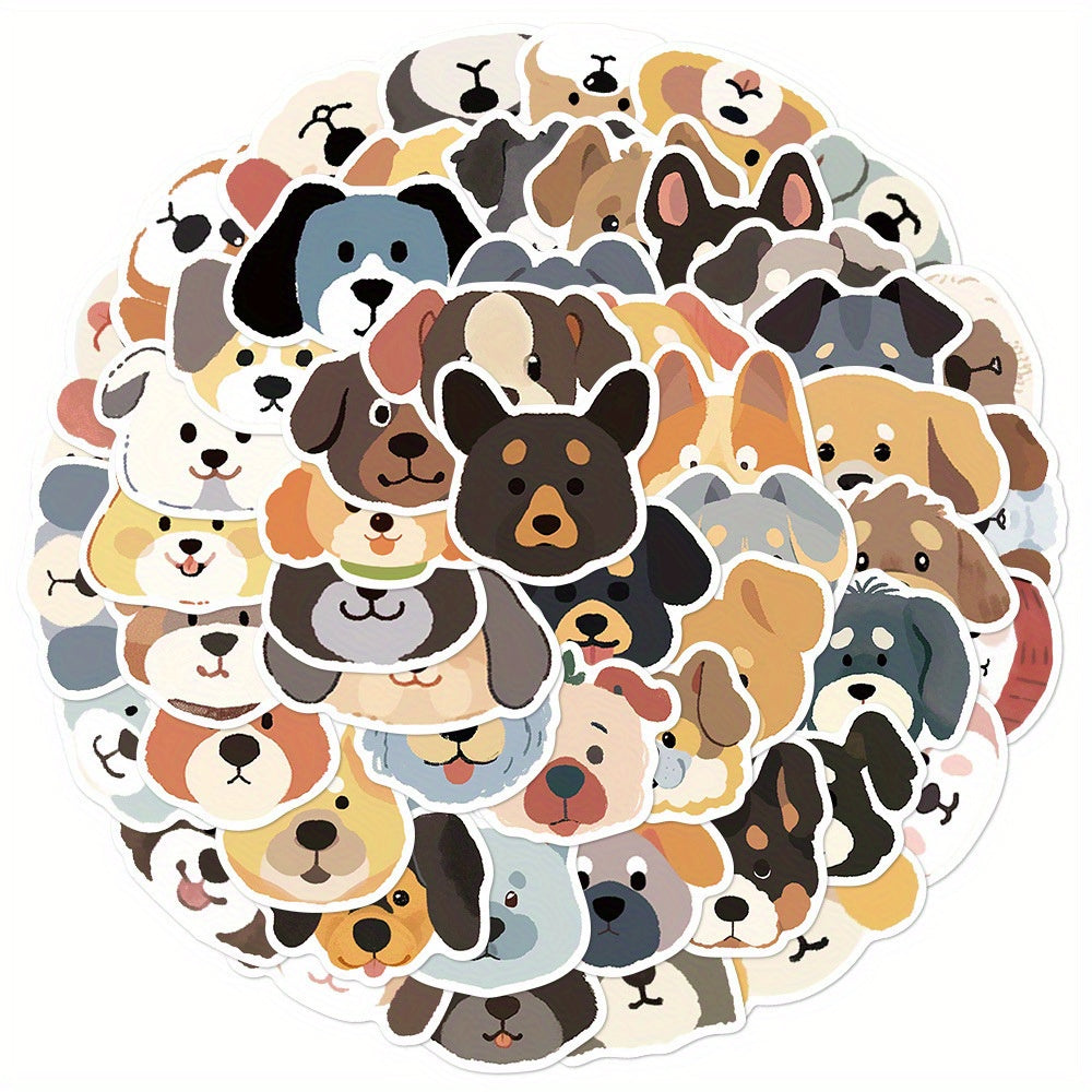55pcs Dog Meme Sticker Pack Waterproof Cartoon Decals for DIY Projects