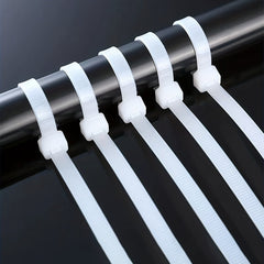 100pcs Cable Zip Ties 7.87inch Self Locking Nylon Cable Tie Wraps