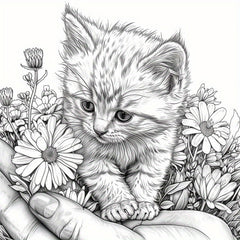 Hand Painted Small Animals Coloring Book - 22 Pages of Detailed Designs