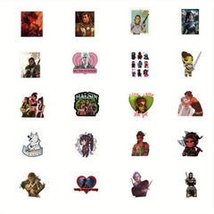128pcs Baldur's Gate Character Stickers for Laptops