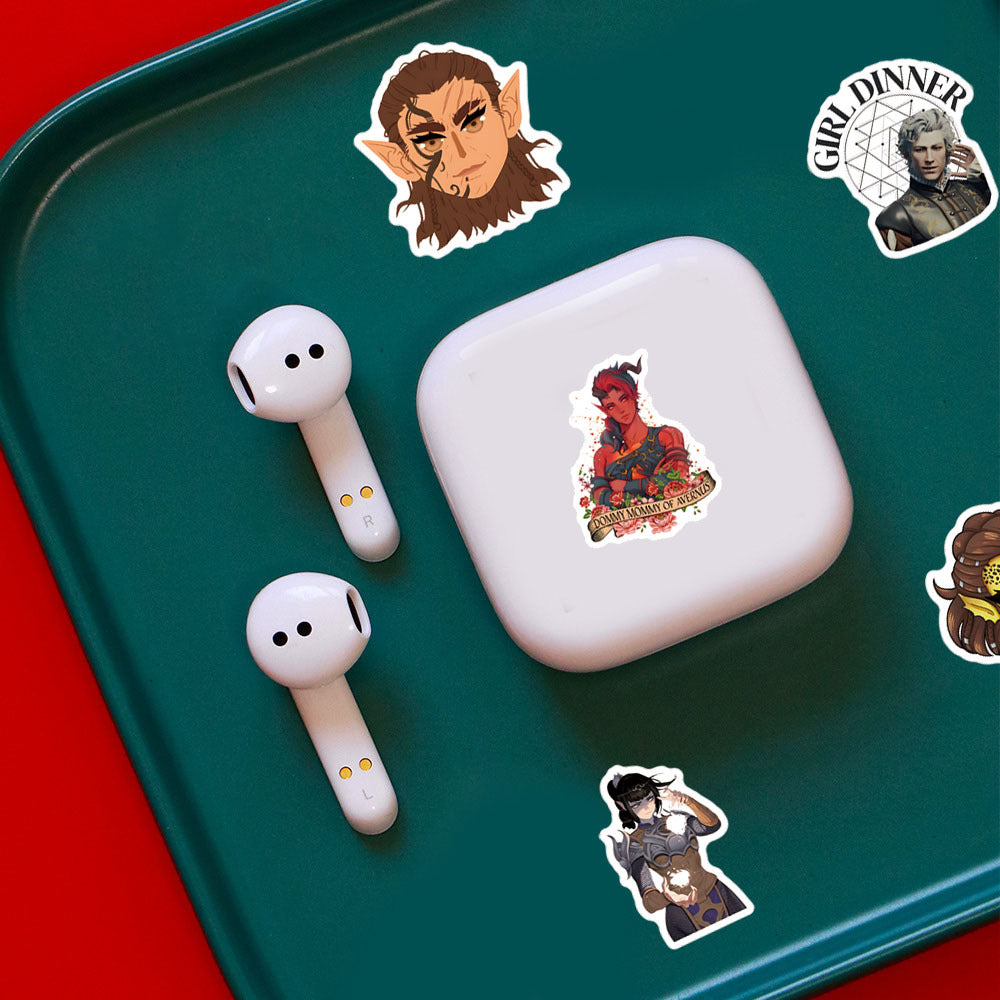 128pcs Baldur's Gate Character Stickers for Laptops
