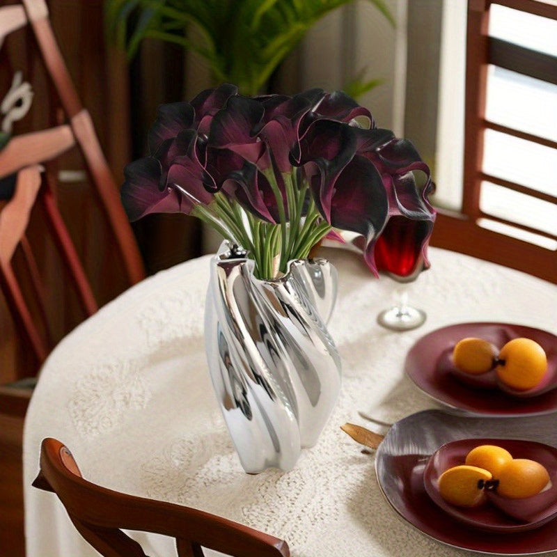 10pcs Real Touch Calla Lily Bouquet for Weddings & Home Decor